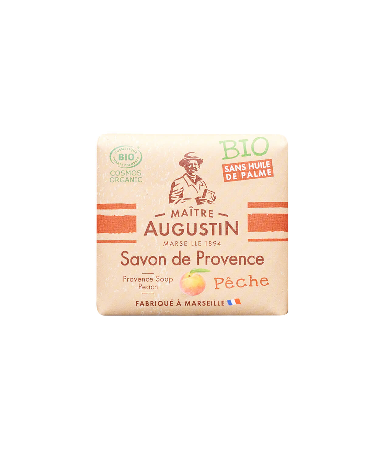 Maitre Augustin – Savon de Provence Extra Doux Pêche – Certifié